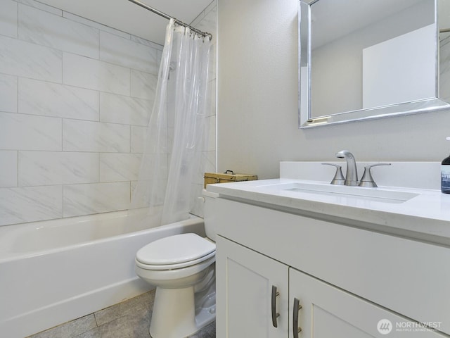 7819 25th Ave E, Tacoma, WA 98404 - full bathroom with vanity and shower / bath combination with curtain