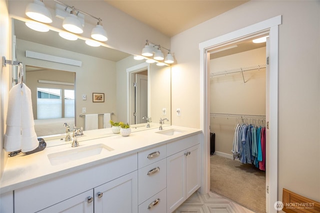 707 Northview St, Bellingham, WA 98226 - full bathroom with double vanity and a spacious closet