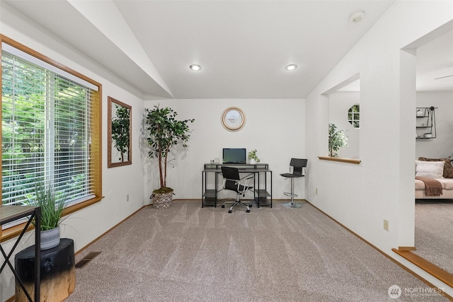 2735 Fordham Ct SE, Lacey, WA 98503 - carpeted office with lofted ceiling and recessed lighting