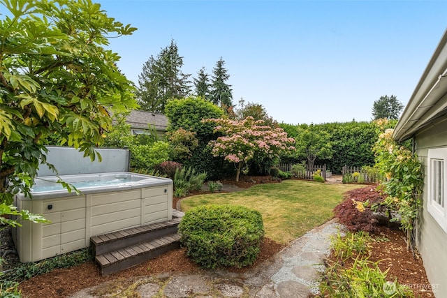 1230 NE 100th St, Seattle, WA 98125 - view of yard with a hot tub