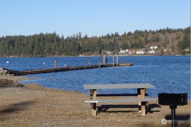 121 E Willapa Rd, Shelton, WA 98584 - dock featuring a water view and a wooded view