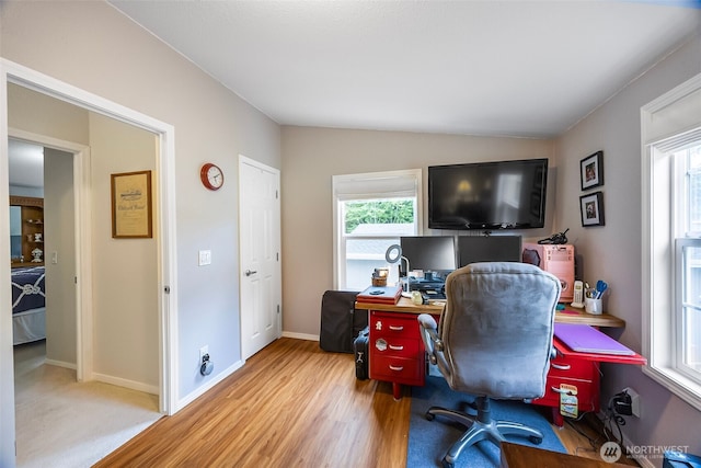 121 E Willapa Rd, Shelton, WA 98584 - office with lofted ceiling and wood finished floors