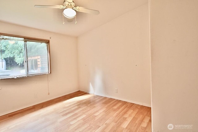 140 Fleming Dr, Sequim, WA 98382 - spare room with light wood-style floors and a ceiling fan
