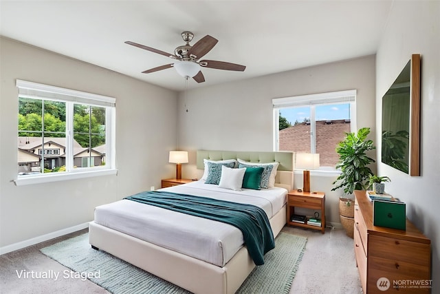 7336 Ashdown Ln SE, Olympia, WA 98513 - bedroom featuring baseboards and ceiling fan