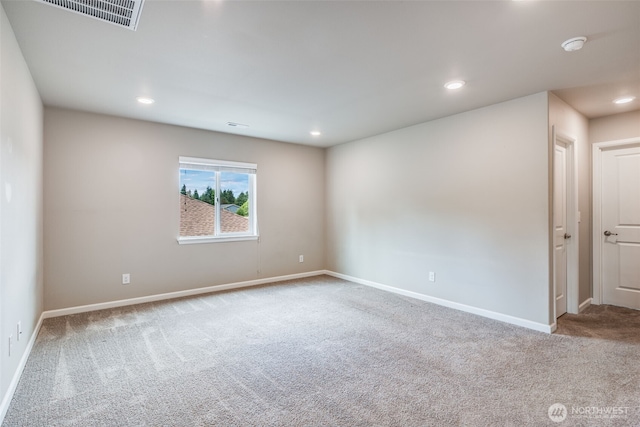 7336 Ashdown Ln SE, Olympia, WA 98513 - empty room featuring carpet flooring, recessed lighting, and a smoke detector