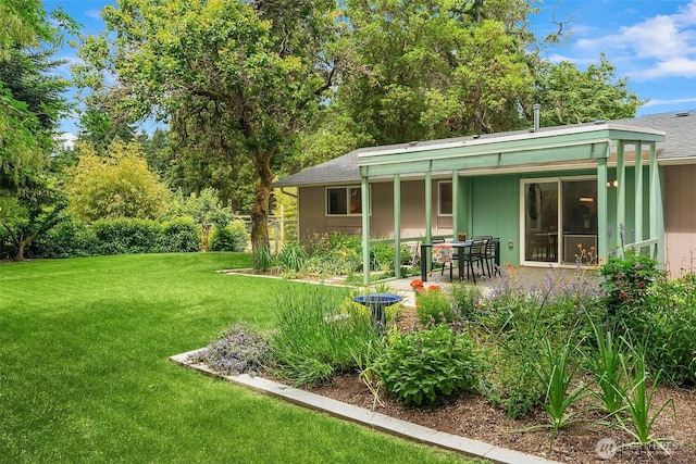 18304 Mclean Rd SW, Vashon, WA 98070 - view of grassy yard featuring a patio area