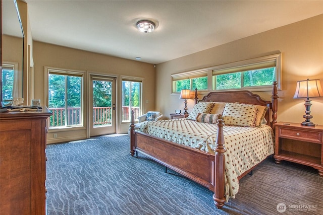 211 Geer Ln, Orcas Island, WA 98245 - carpeted bedroom with access to outside