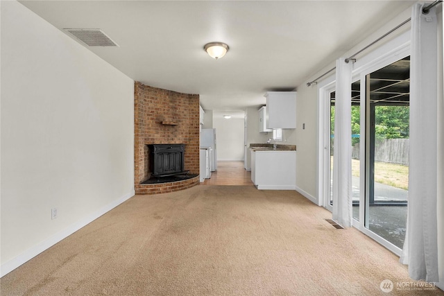 2530 SW 325th Pl, Federal Way, WA 98003 - unfurnished living room with light colored carpet