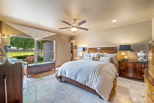 78718 Echols Rd, Hermiston, OR 97838 - bedroom featuring a ceiling fan and baseboards