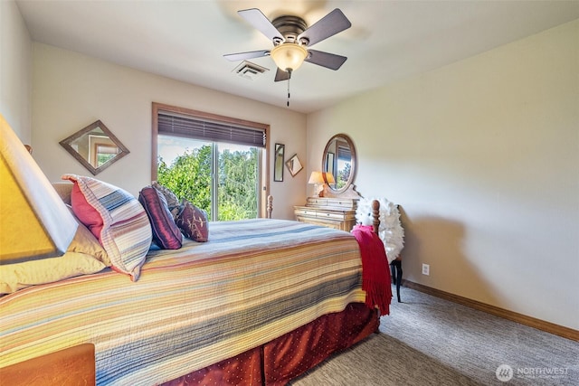 78718 Echols Rd, Hermiston, OR 97838 - carpeted bedroom featuring a ceiling fan and baseboards