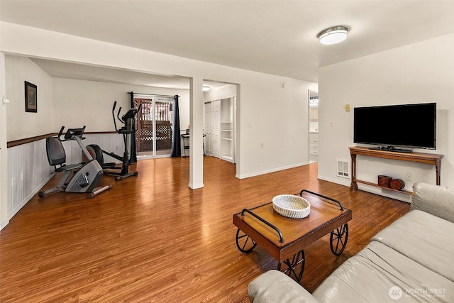 19322 Old Burn Rd, Arlington, WA 98223 - living area with wood finished floors and baseboards