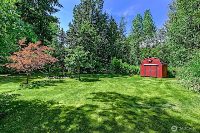 19322 Old Burn Rd, Arlington, WA 98223 - view of green lawn with a shed