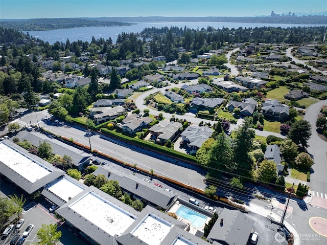 812 100th Ave NE Unit 102, Bellevue, WA 98004 - aerial perspective of suburban area featuring a large body of water
