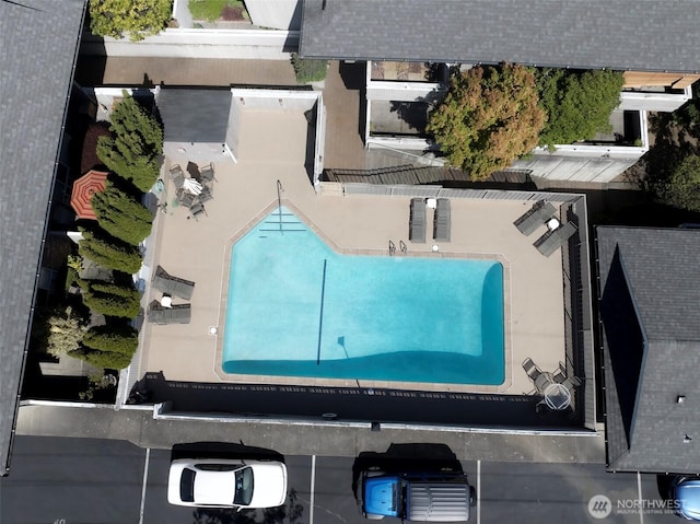 812 100th Ave NE Unit 102, Bellevue, WA 98004 - aerial view of a pool area