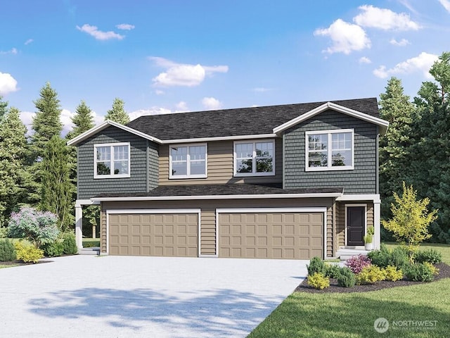 7404 281st St NW Unit 59, Stanwood, WA 98292 - view of front of property with a garage and concrete driveway