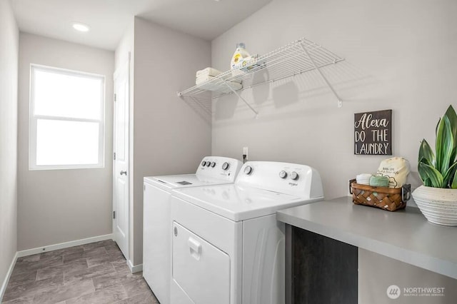 7404 281st St NW Unit 59, Stanwood, WA 98292 - laundry area with washer and dryer and baseboards