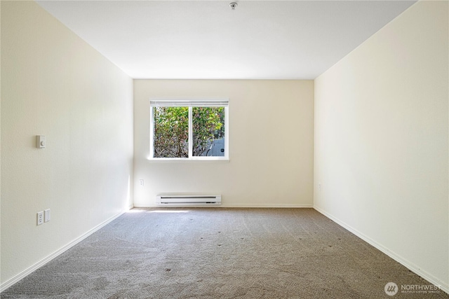 11130 SE 208th St Unit K101, Kent, WA 98031 - unfurnished room featuring a baseboard radiator, carpet flooring, and fire sprinkler in ceiling