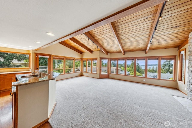 705 Shelter Bay Dr, La Conner, WA 98257 - unfurnished sunroom with plenty of natural light and track lighting