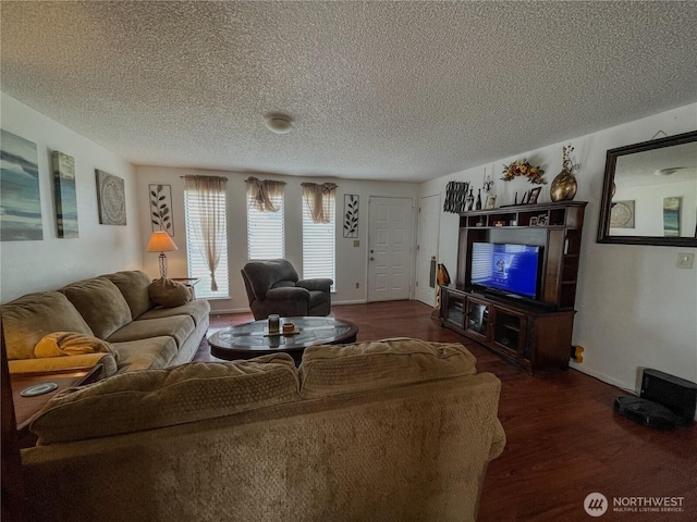 351N Grape, Moses Lake, WA 98837 - living area with wood finished floors and a textured ceiling