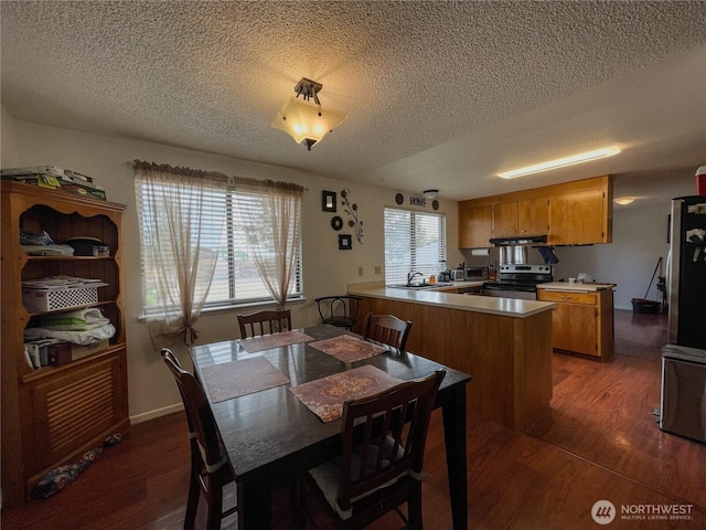 351N Grape, Moses Lake, WA 98837 - dining space featuring a textured ceiling and light wood-style floors