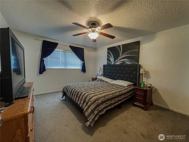 351N Grape, Moses Lake, WA 98837 - carpeted bedroom featuring a textured ceiling and ceiling fan