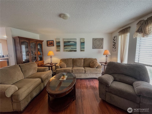 351N Grape, Moses Lake, WA 98837 - living area with a textured ceiling and wood finished floors