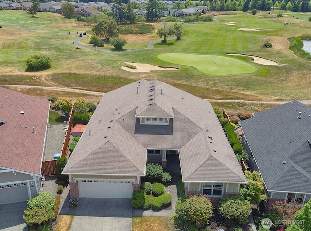 8025 Columbia Way NE, Lacey, WA 98516 - aerial view of residential area with a local golf course