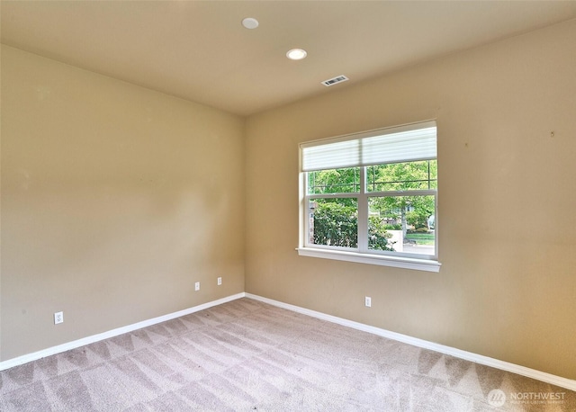 8025 Columbia Way NE, Lacey, WA 98516 - carpeted spare room featuring baseboards and recessed lighting