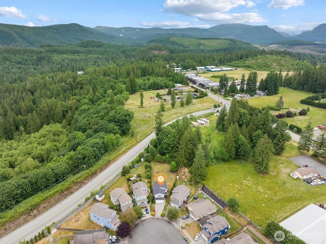 817 Darwins Way, Granite Falls, WA 98252 - aerial view of property and surrounding area with a mountain backdrop
