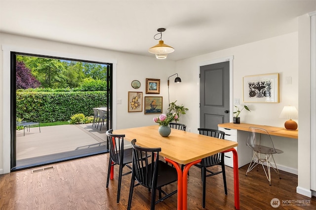 10430 NE Cascade St, Bainbridge Island, WA 98110 - dining room featuring baseboards and wood finished floors