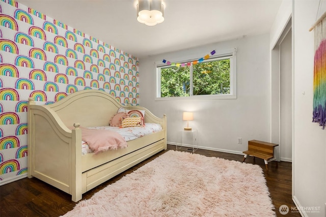 10430 NE Cascade St, Bainbridge Island, WA 98110 - bedroom featuring dark wood-style flooring