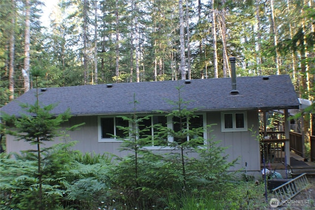 33 N Dow Mountain Pl, Hoodsport, WA 98548 - back of property featuring roof with shingles