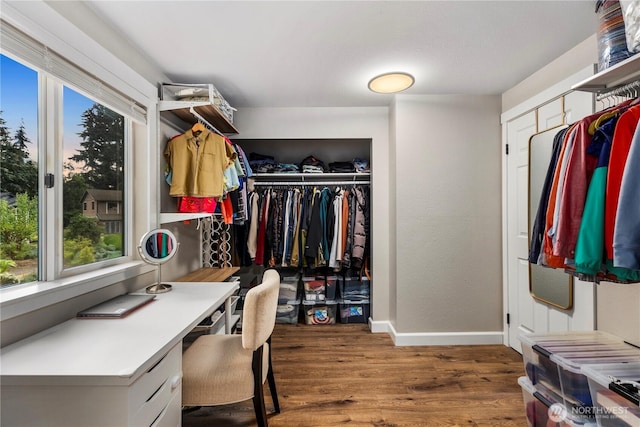 22625 1st Dr SE, Bothell, WA 98021 - walk in closet with wood finished floors and built in desk