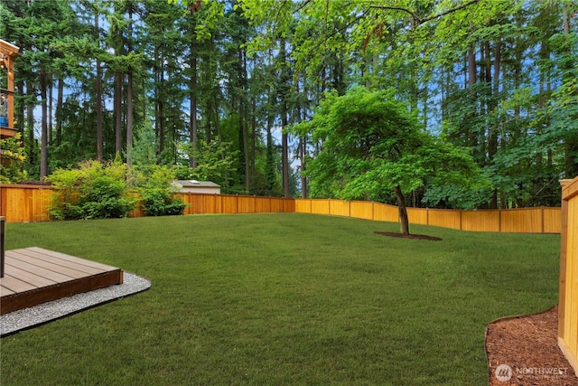 22625 1st Dr SE, Bothell, WA 98021 - fenced backyard featuring a wooden deck