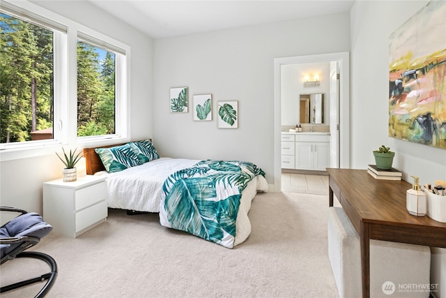 6686 NE Ralston Rd, Bainbridge Island, WA 98110 - bedroom featuring carpet floors and ensuite bath