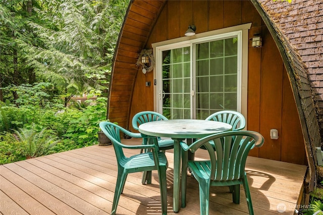 14001 Welcome Rd, Glacier, WA 98244 - wooden deck with outdoor dining space