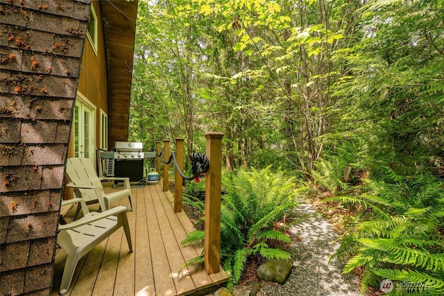 14001 Welcome Rd, Glacier, WA 98244 - wooden deck featuring area for grilling and french doors
