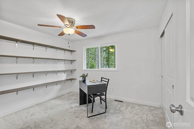 17225 429th Ave SE, North Bend, WA 98045 - home office featuring ceiling fan and light colored carpet
