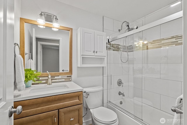 17225 429th Ave SE, North Bend, WA 98045 - full bathroom featuring vanity and bath / shower combo with glass door
