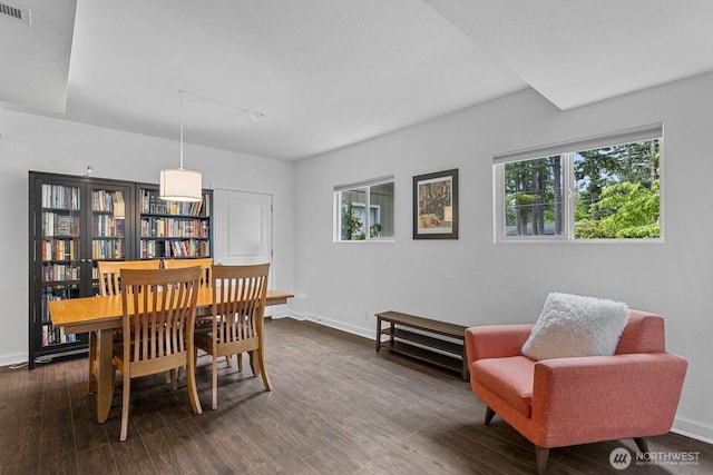 17225 429th Ave SE, North Bend, WA 98045 - dining area with plenty of natural light and dark wood-type flooring
