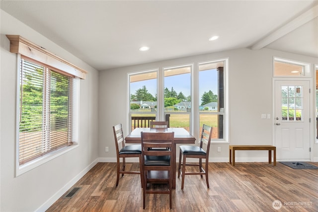 276 Canal Dr NE, Ocean Shores, WA 98569 - dining area featuring wood finished floors, plenty of natural light, and recessed lighting