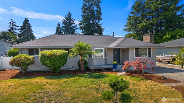 14715 57th Ave S, Tukwila, WA 98168 - ranch-style house with a chimney and a shingled roof