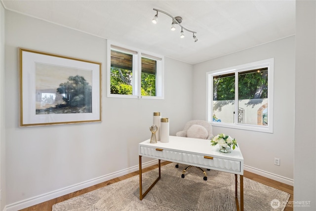 7001 Palm Ln, Anacortes, WA 98221 - home office featuring wood finished floors and baseboards