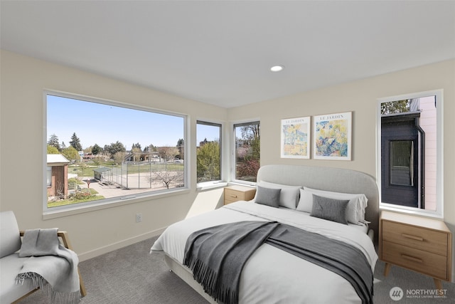 9217B 14th Ave NW, Seattle, WA 98117 - carpeted bedroom featuring multiple windows and recessed lighting