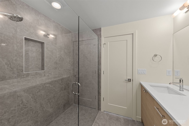9217B 14th Ave NW, Seattle, WA 98117 - full bath featuring vanity and tiled shower