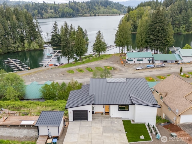 168 Lakeside Dr, Mossyrock, WA 98564 - view from above of property featuring a nearby body of water and a heavily wooded area