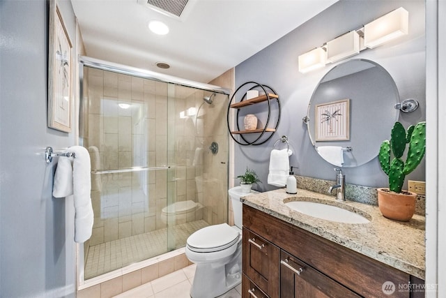 2360 43rd Ave E Unit 404, Seattle, WA 98112 - full bath featuring vanity, tile patterned floors, and a shower stall