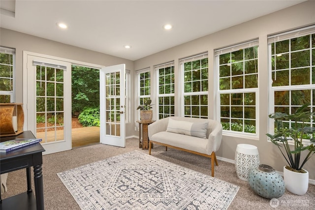 7089 NE Bay Hill Rd, Bainbridge Island, WA 98110 - sunroom / solarium featuring healthy amount of natural light and french doors