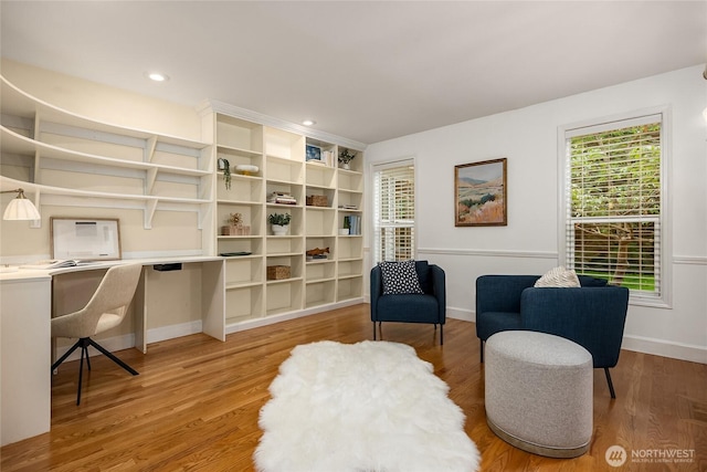 7089 NE Bay Hill Rd, Bainbridge Island, WA 98110 - living area with an office area and light wood finished floors