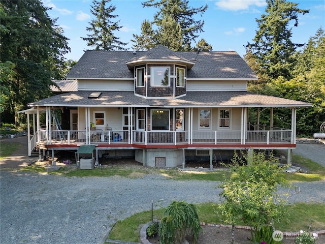7554 Guemes Island Rd, Anacortes, WA 98221 - view of front facade with a porch and a shingled roof